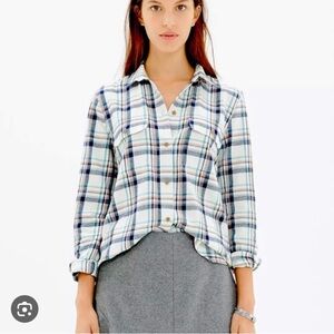 Madewell Ex-boyfriend Shirt in Lisse Plaid Size Small